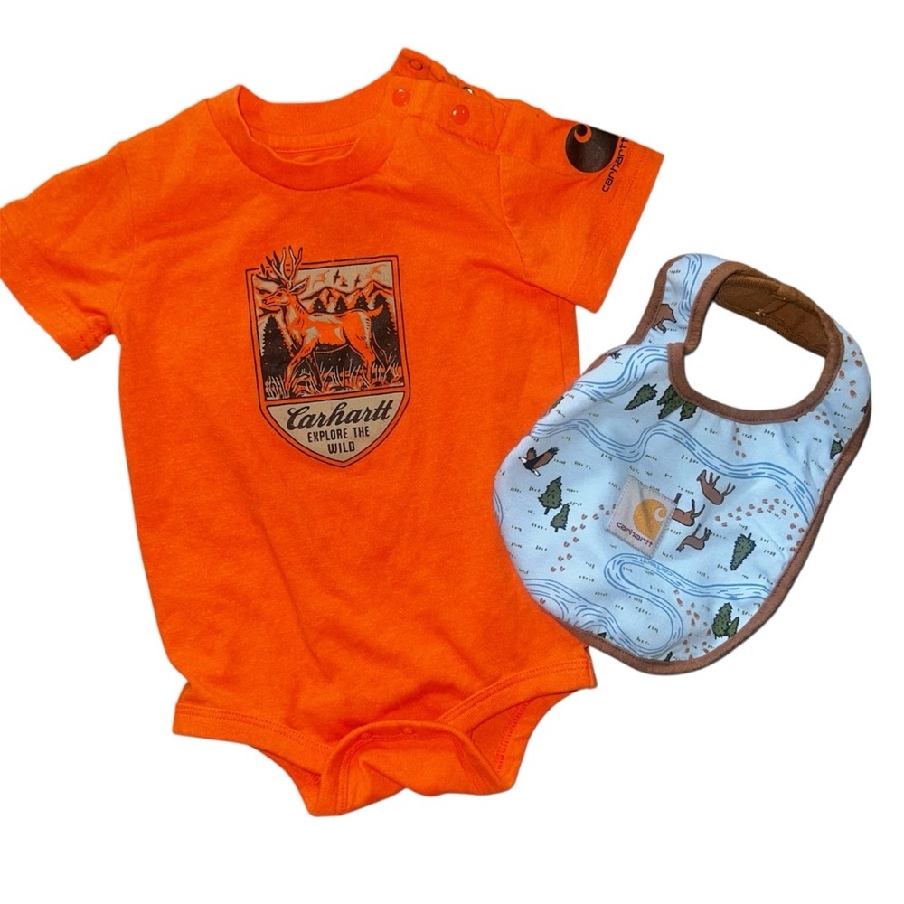 Carhartt Infant Set Onesie and Bib Size 6-12 Months